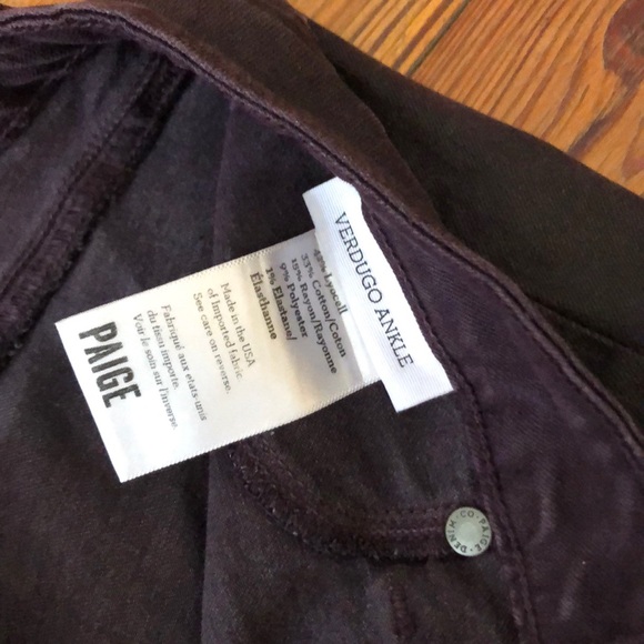 Paige - Verdugo Ankle Purple Coated Skinny Jeans - Picture 8 of 9